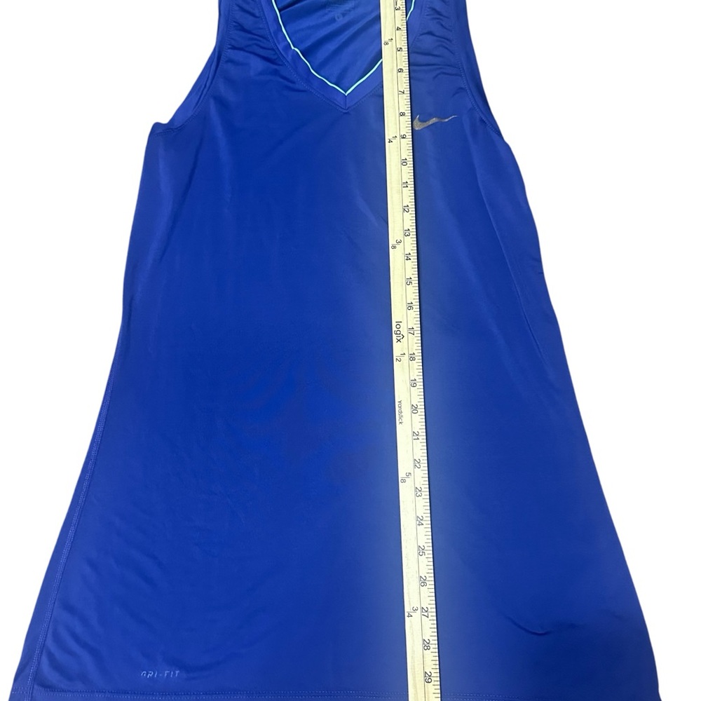Nike Pro Dri-FIT Blue Tank Dress Athletic Sleeveless V-Neck Size Large - Picture 3 of 5